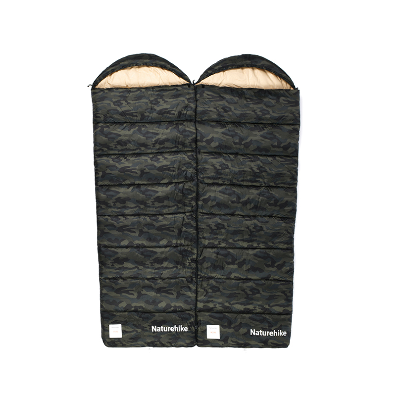 Naturehike spací pytel M320 s kapucí 1560g - tmavá kamufláž - pravý